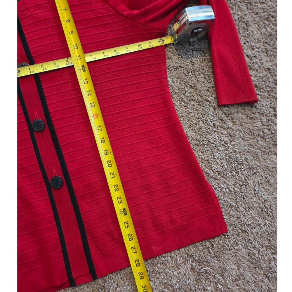 Exclusively Misook Mandarin Collar Button Front C… - image 5